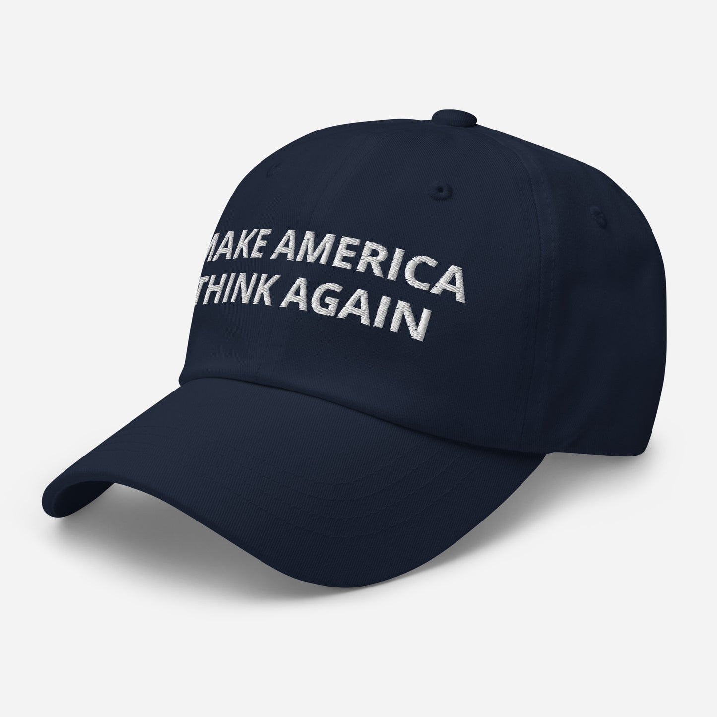 Make America Think Again Dad hat in blue