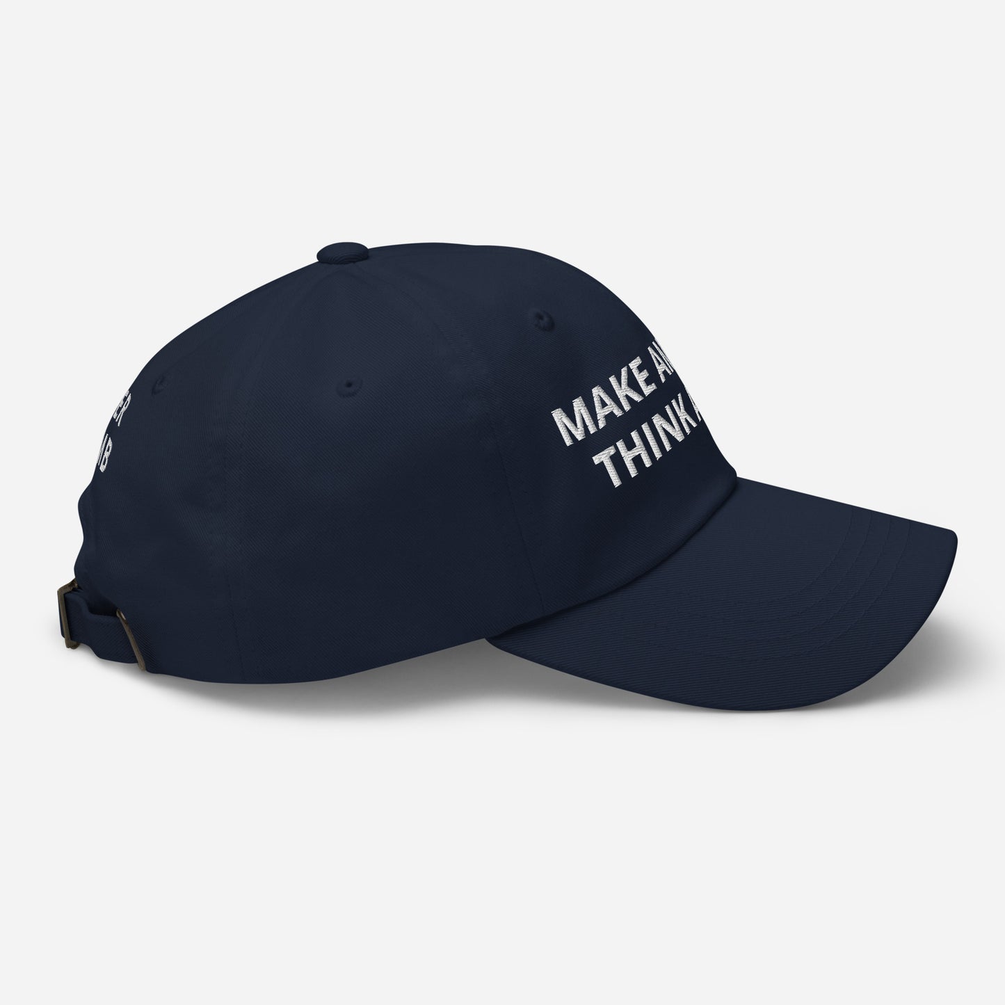 Make America Think Again Dad hat in blue